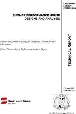 SUMMER PERFORMANCE HOUSE DESIGNS AND ANALYSIS