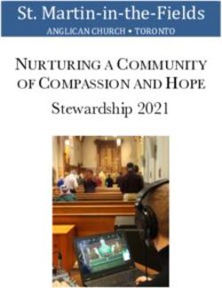 St. Martin-in-the-Fields - ANGLICAN CHURCH ! TORONTO Stewardship 2021
