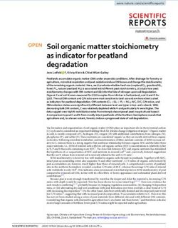 Soil organic matter stoichiometry as indicator for peatland degradation - Agroscope