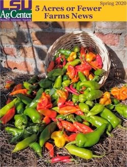 5 ACRES OR FEWER FARMS NEWS - SPRING 2020 VOLUME 2 NO. I - LSU AGCENTER