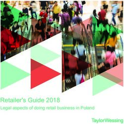 Retailer's Guide 2018 - Legal aspects of doing retail business in Poland - Taylor Wessing Poland