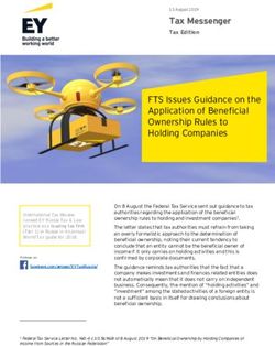 Tax Messenger Tax Edition - FTS Issues Guidance on the Application of Beneficial Ownership Rules to Holding Companies - EY