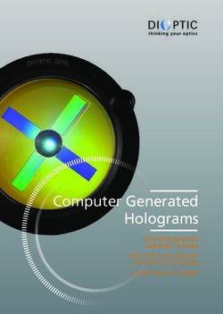 Computer Generated Holograms - INTERFEROMETRIC ASPHERE TESTING PRECISION ALIGNMENT OF OPTICAL SYSTEMS LASER BEAM SHAPING - DIOPTIC GmbH