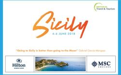"Going to Sicily is better than going to the Moon" Gabriel García Márquez - 4-6 JUNE 2018 - Institute of Travel & Tourism