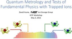 QUANTUM METROLOGY AND TESTS OF FUNDAMENTAL PHYSICS WITH TRAPPED IONS - DAVIDHUME, NIST, IONSTORAGEGROUP KITP WORKSHOP MAY 3, 2021