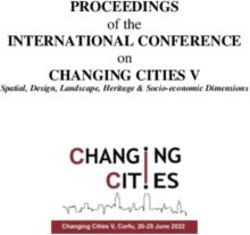 PROCEEDINGS INTERNATIONAL CONFERENCE CHANGING CITIES V - of the on