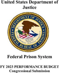 United States Department of Justice - Federal Prison System FY 2023 PERFORMANCE BUDGET Congressional Submission
