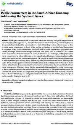 Public Procurement in the South African Economy: Addressing the Systemic Issues - MDPI