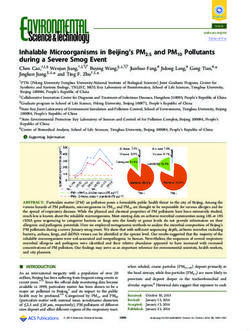 Inhalable Microorganisms in Beijing's PM2.5 and PM10 Pollutants during a Severe Smog Event