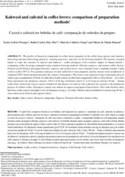 Kahweol and cafestol in coffee brews: comparison of preparation - SciELO