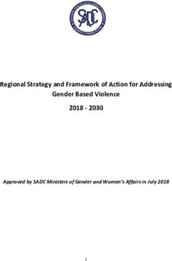 Regional Strategy and Framework of Action for Addressing Gender Based Violence 2018 2030 - Approved by SADC Ministers of Gender and Women's ...