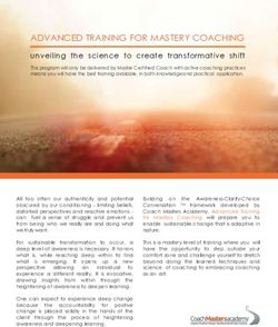 ADVANCED TRAINING FOR MASTERY COACHING - unveiling the science to create transformative shift