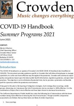 COVID-19 Handbook Summer Programs 2021 - June 2021