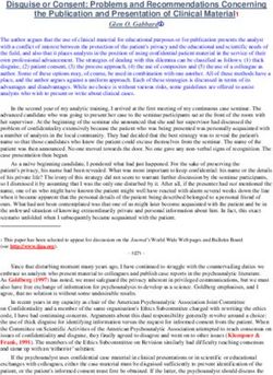 Disguise or Consent: Problems and Recommendations Concerning the Publication and Presentation of Clinical Material1