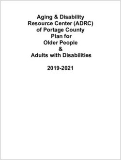 Aging & Disability Resource Center (ADRC) of Portage County Plan for Older People & - Adults with Disabilities 2019-2021