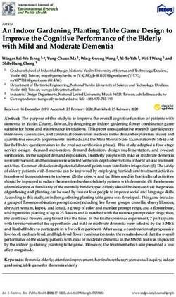 An Indoor Gardening Planting Table Game Design to Improve the Cognitive Performance of the Elderly with Mild and Moderate Dementia - MDPI