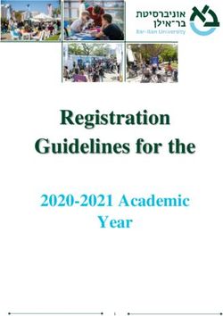 Registration Guidelines for the - 2020-2021 Academic Year
