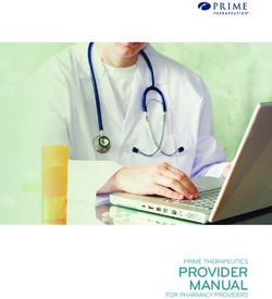 PROVIDER MANUAL PRIME THERAPEUTICS FOR PHARMACY PROVIDERS