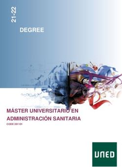 DEGREE - M&Aacute;STER UNIVERSITARIO EN ADMINISTRACI&Oacute;N SANITARIA CODE 261101 - UNED
