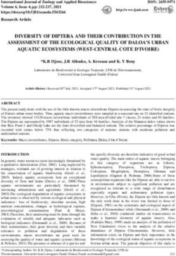 DIVERSITY OF DIPTERA AND THEIR CONTRIBUTION IN THE ASSESSMENT OF THE ECOLOGICAL QUALITY OF DALOA'S URBAN AQUATIC ECOSYSTEMS WEST-CENTRAL COTE ...