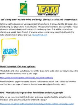 Let's keep busy' Healthy Mind and Body: physical activity and creative ideas