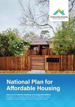 National Plan for Affordable Housing - How can we meet the challenge of housing affordability? - Community Housing ...