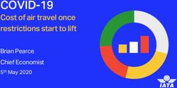 COVID-19 Cost of air travel once restrictions start to lift - Brian Pearce Chief Economist - IATA