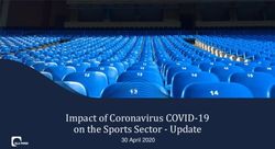 Impact of Coronavirus COVID-19 on the Sports Sector - Update - 30 April 2020