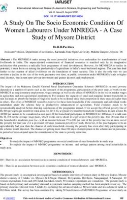 A Study On The Socio Economic Condition Of Women Labourers Under MNREGA - A Case Study of Mysore District