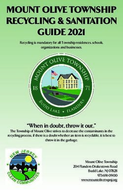 MOUNT OLIVE TOWNSHIP RECYCLING & SANITATION GUIDE 2021