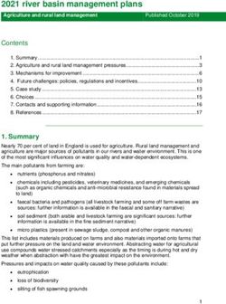 2021 river basin management plans - Agriculture and rural land management - Environment Agency