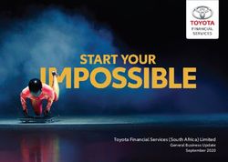 Toyota Financial Services (South Africa) Limited - General Business Update September 2020 - Toyota South Africa