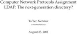 Computer Network Protocols Assignment LDAP: The next-generation directory? - Torben Nehmer August 25, 2001