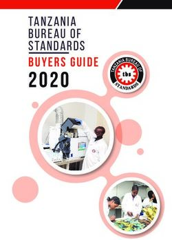 2020 TANZANIA BUREAU OF STANDARDS BUYERS GUIDE - TBS