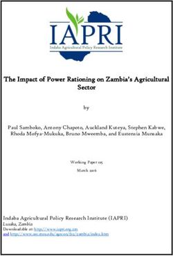 THE IMPACT OF POWER RATIONING ON ZAMBIA'S AGRICULTURAL SECTOR - AGECON SEARCH