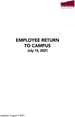 EMPLOYEE RETURN TO CAMPUS - July 13, 2021 - Updated: August 9, 2021 - Memorial University of ...