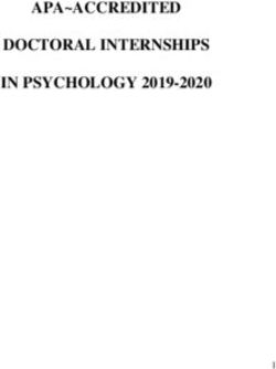 APA ACCREDITED DOCTORAL INTERNSHIPS IN PSYCHOLOGY 2019-2020
