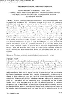 Applications and Future Prospects of Colostrum - Annals of ...