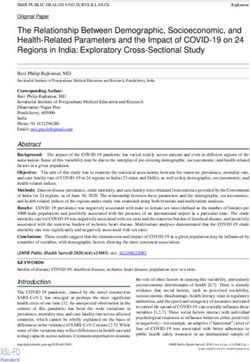 The Relationship Between Demographic, Socioeconomic, and Health-Related Parameters and the Impact of COVID-19 on 24 Regions in India: Exploratory ...