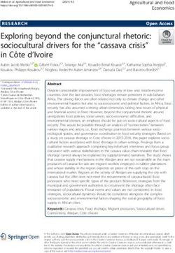 Exploring beyond the conjunctural rhetoric: sociocultural drivers for the "cassava crisis" in Côte d'Ivoire - Agricultural and Food ...