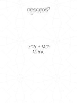 Spa Bistro Menu - Victoria Jungfrau