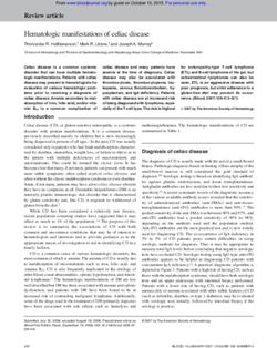 Hematologic manifestations of celiac disease