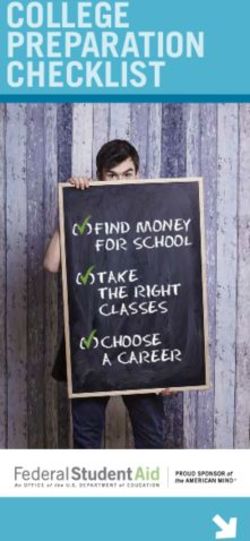 FIND MONEy FOR SCHOOL TAKE THE RIGHT CLASSES CHOOSE A CAREER - Federal Student Aid