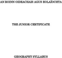AN ROINN OIDEACHAIS AGUS EOLA&Iacute;OCHTA THE JUNIOR CERTIFICATE GEOGRAPHY SYLLABUS - CurriculumOnline.ie