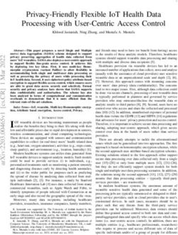 PRIVACY-FRIENDLY FLEXIBLE IOT HEALTH DATA PROCESSING WITH USER-CENTRIC ACCESS CONTROL