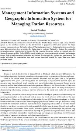 Management Information Systems and Geographic Information System for Managing Durian Resources