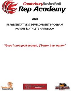REPRESENTATIVE & DEVELOPMENT PROGRAM PARENT & ATHLETE HANDBOOK - "Good is not good enough, if better is an option"