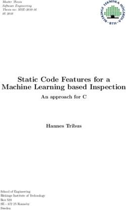 STATIC CODE FEATURES FOR A MACHINE LEARNING BASED INSPECTION - AN APPROACH FOR C HANNES TRIBUS - DIVA PORTAL