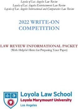 2022 WRITE-ON COMPETITION - LAW REVIEW INFORMATIONAL PACKET Loyola of Los Angeles Law Review - Loyola Law School
