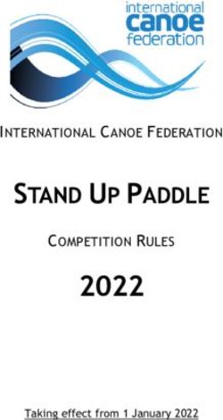 2022 STAND UP PADDLE INTERNATIONAL CANOE FEDERATION COMPETITION RULES